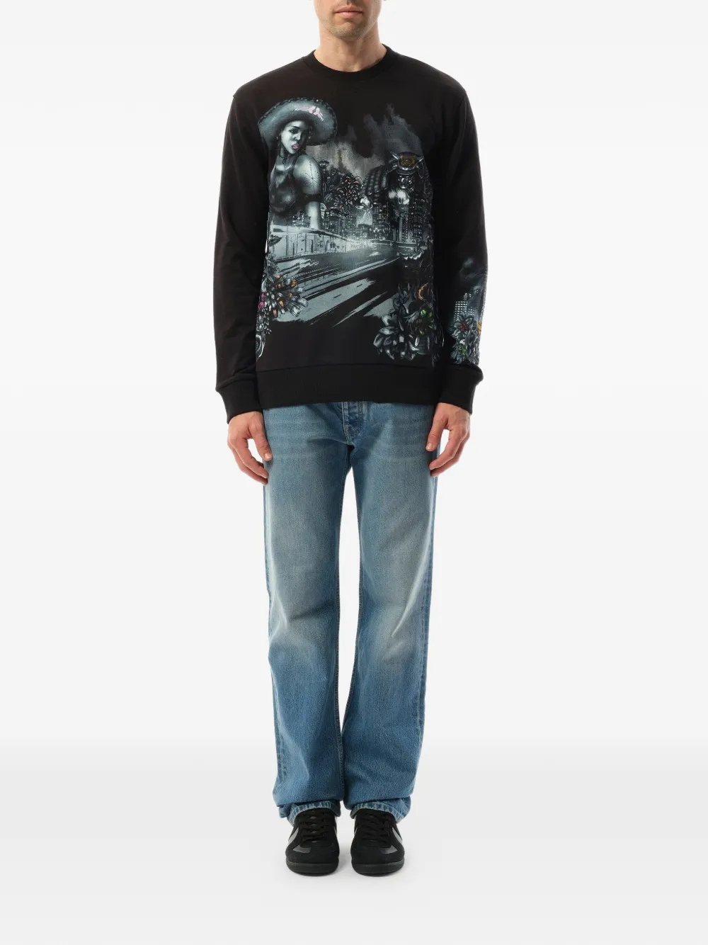 Lanvin Lonely hoodie met grafische print Zwart