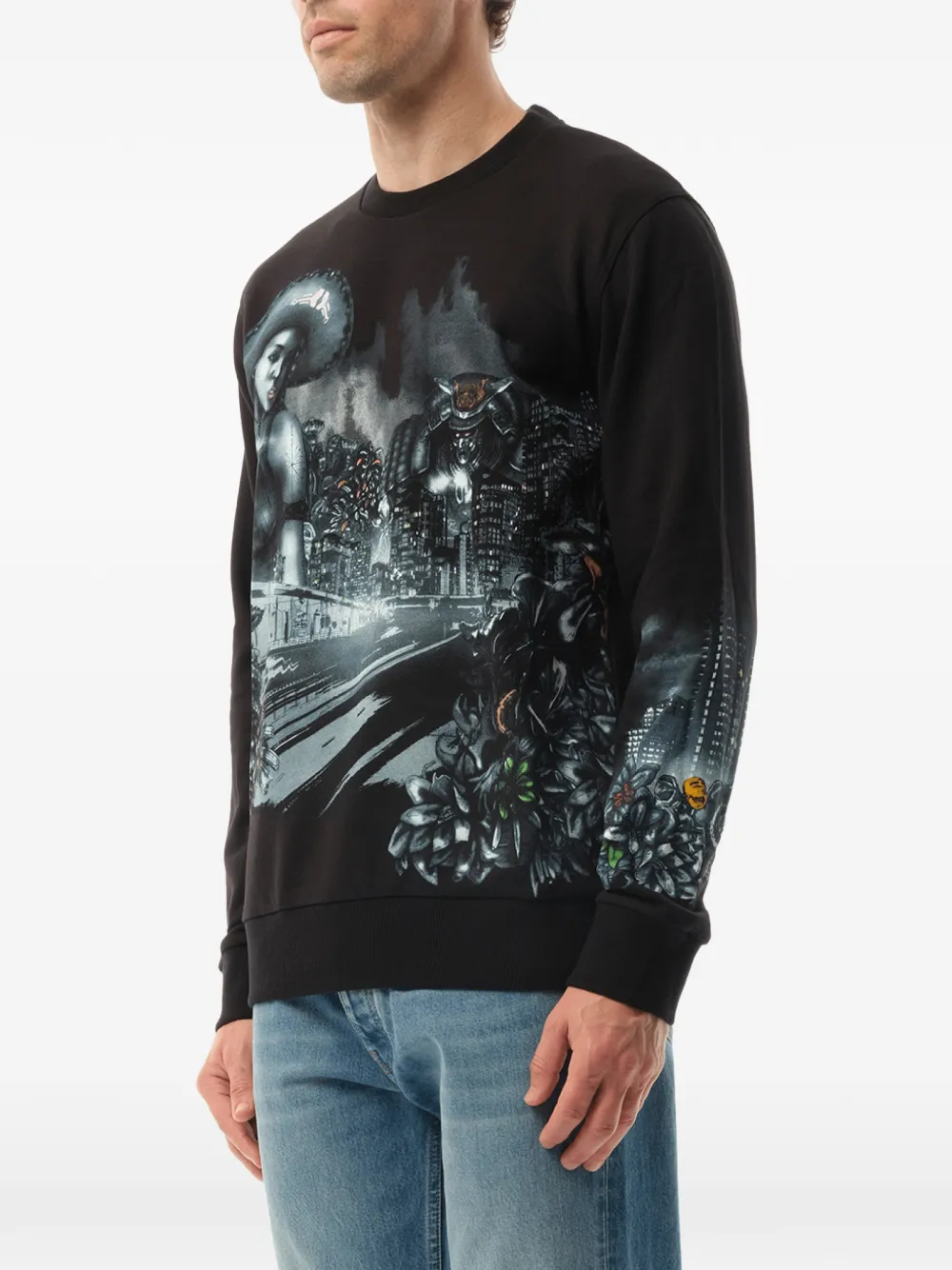 Lanvin Lonely hoodie met grafische print Zwart