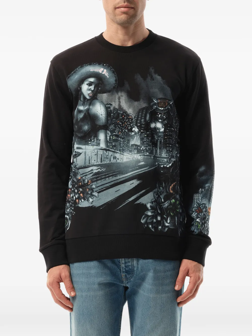 Lanvin Lonely graphic-print hoodie - Nero