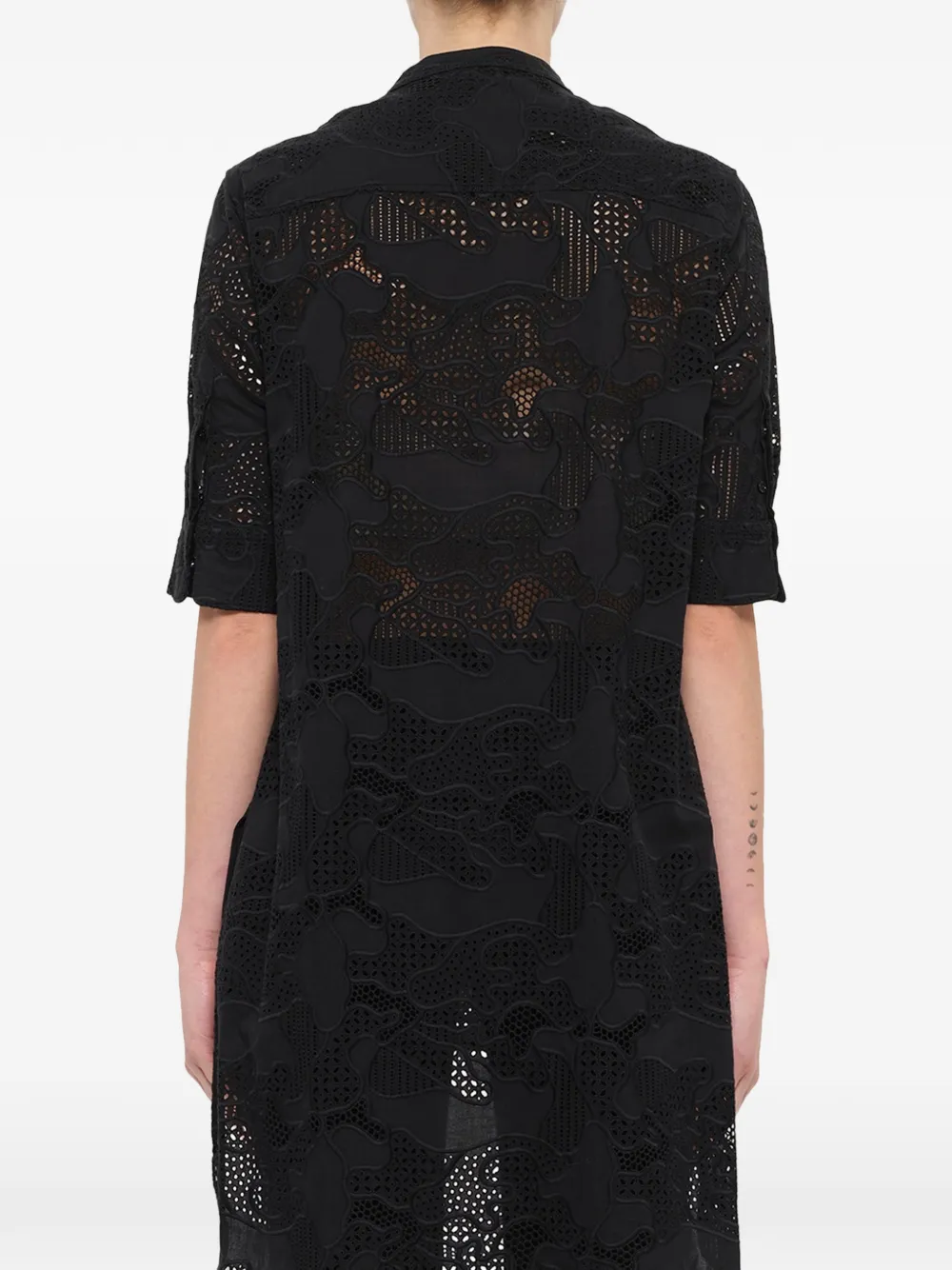 Neil Barrett High-low blouse met uitgesneden details Zwart