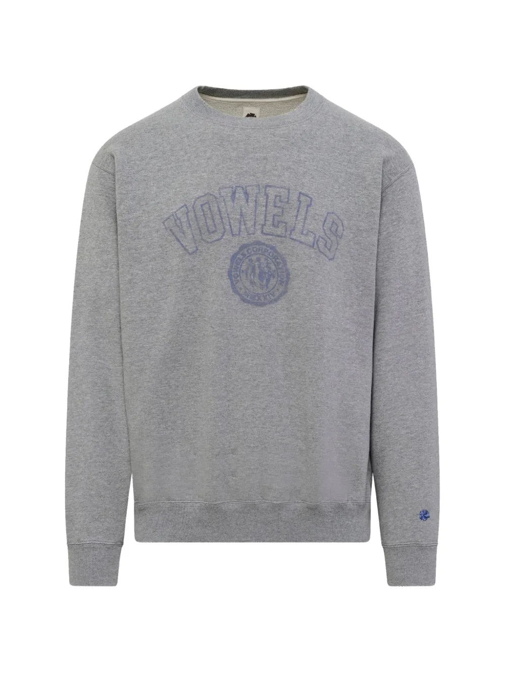 Vowels faded collegiate-print sweater - Grau