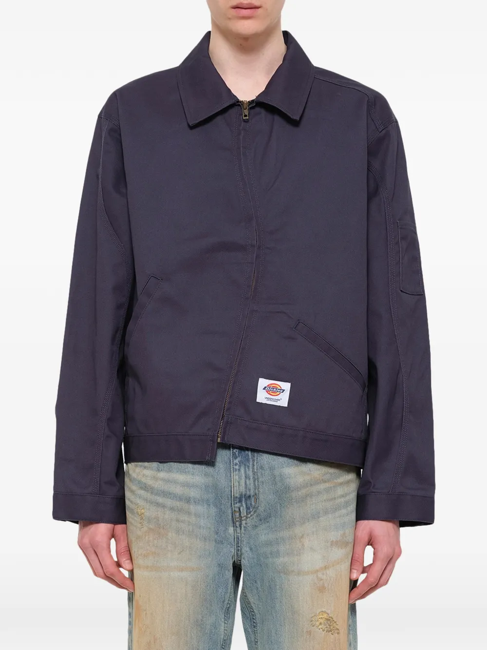 Undercover x Dickies curved-zip Shirt Jacket | Blue | FARFETCH JO