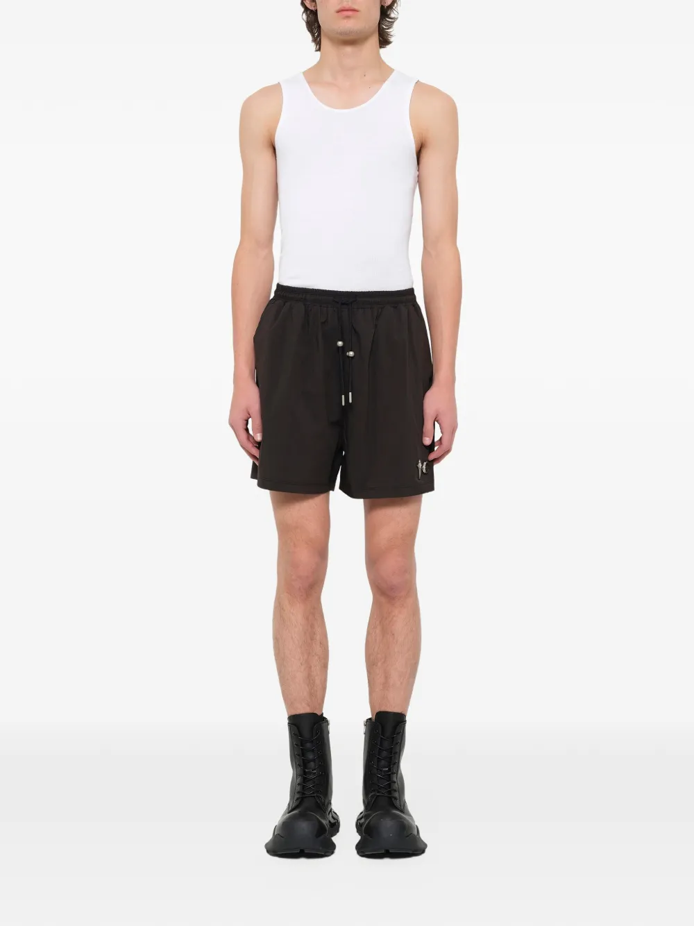 THUG CLUB TC Riding Skull hybride shorts Zwart