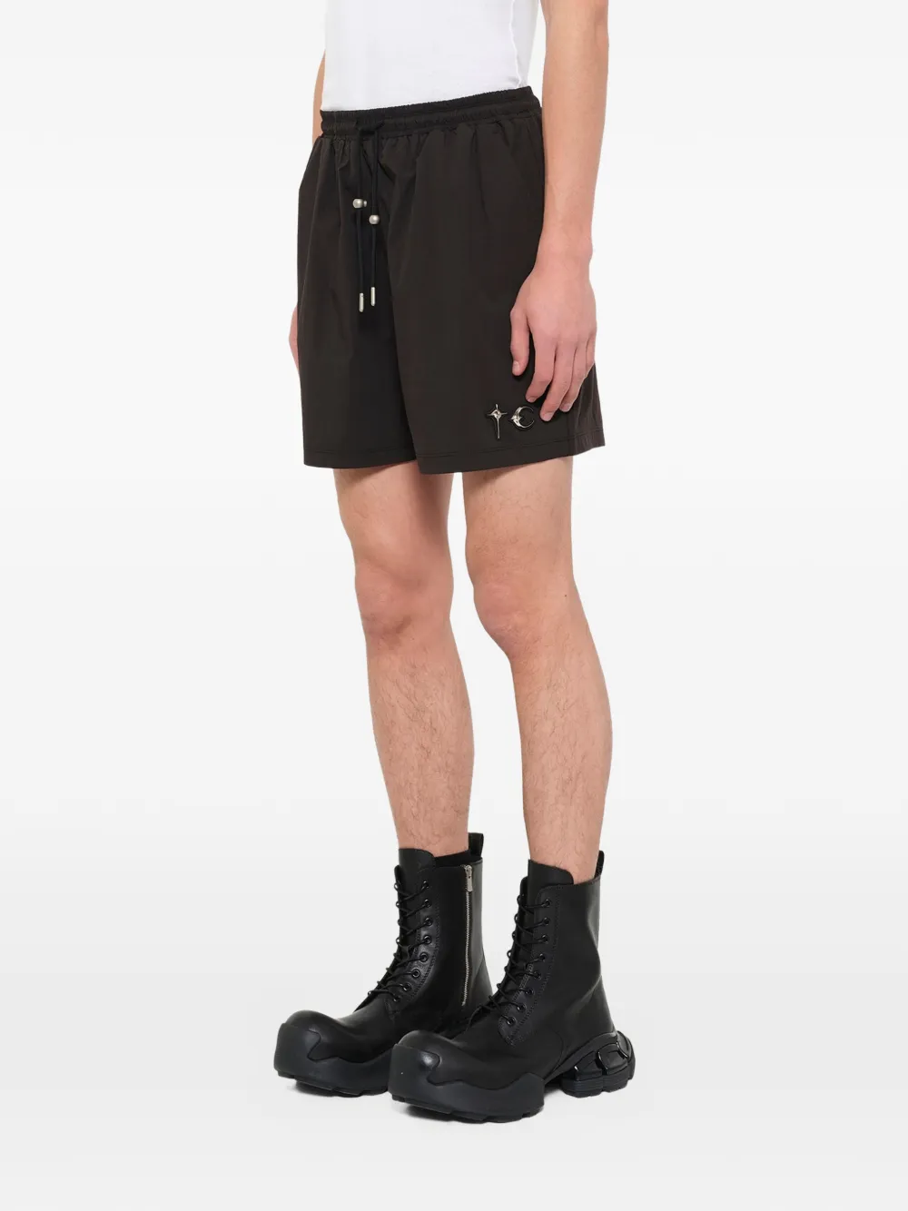 THUG CLUB TC Riding Skull hybride shorts Zwart