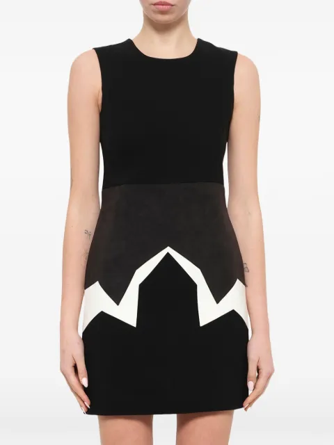 Neil Barrett zigzag-panel sleeveless mini dress