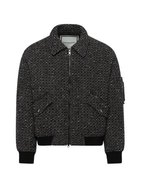 Wooyoungmi tweed zip-up bomber jacket