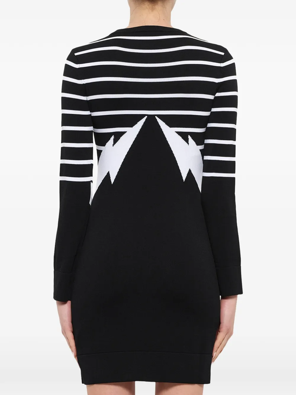 Neil Barrett Gebreide mini-jurk Zwart