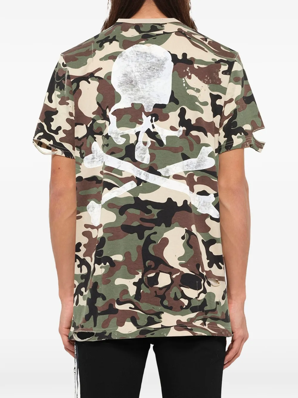 Mastermind Japan Gerafeld T-shirt met camouflageprint Groen