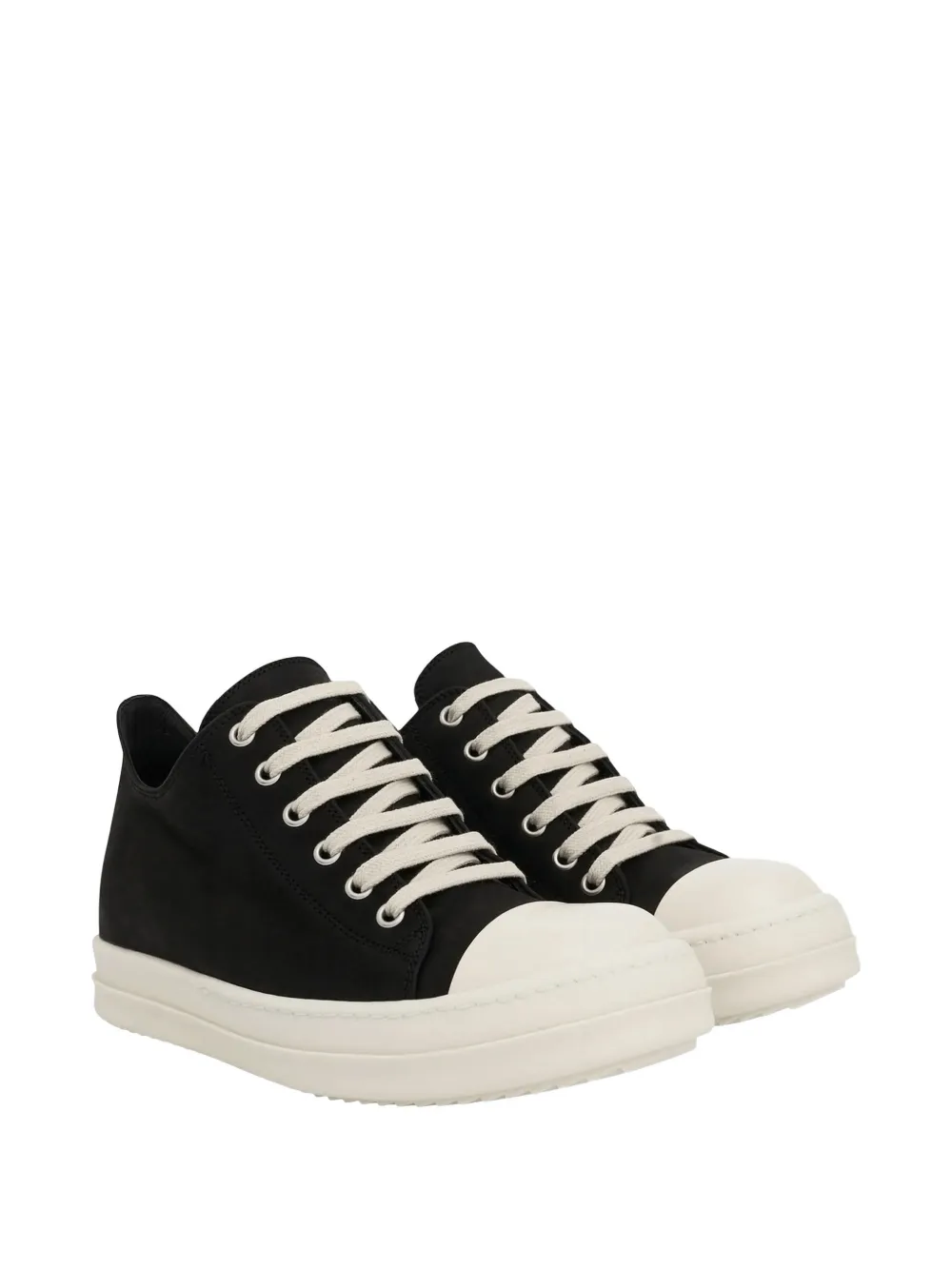 Rick Owens lace-up leather sneakers Zwart