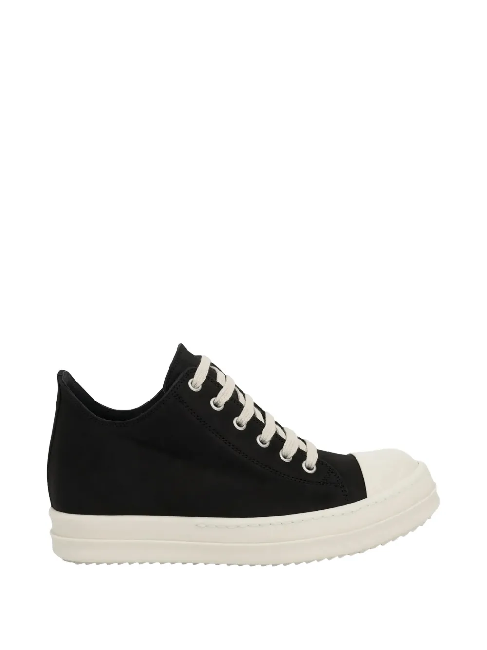 Rick Owens lace-up leather sneakers - Schwarz