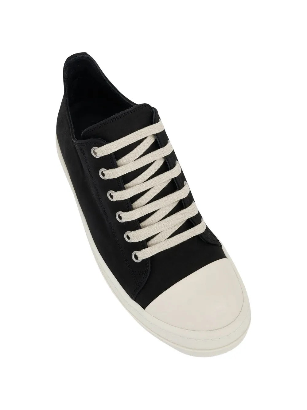 Rick Owens lace-up leather sneakers Zwart
