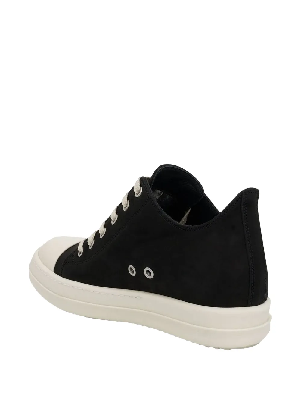 Rick Owens lace-up leather sneakers Zwart