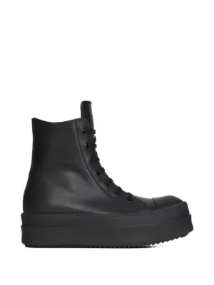 Rick Owens Leather Sneakers | Black | FARFETCH ZA
