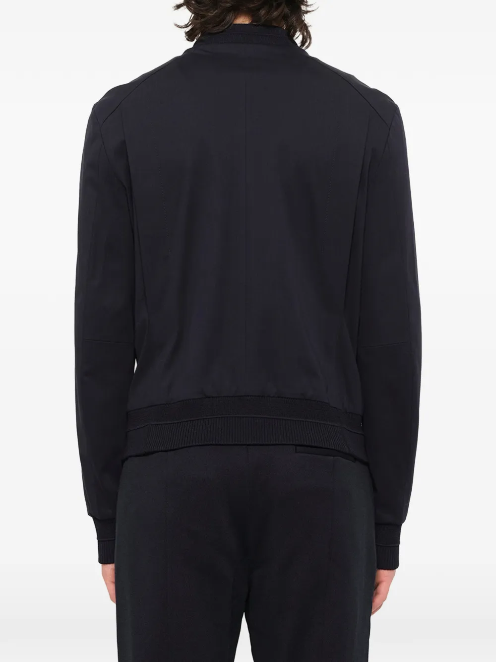 Juun.J Bomberjack met leren patch Blauw