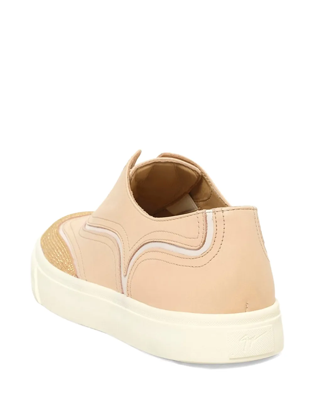 Giuseppe Zanotti Sneakers verfraaid met kristallen Beige