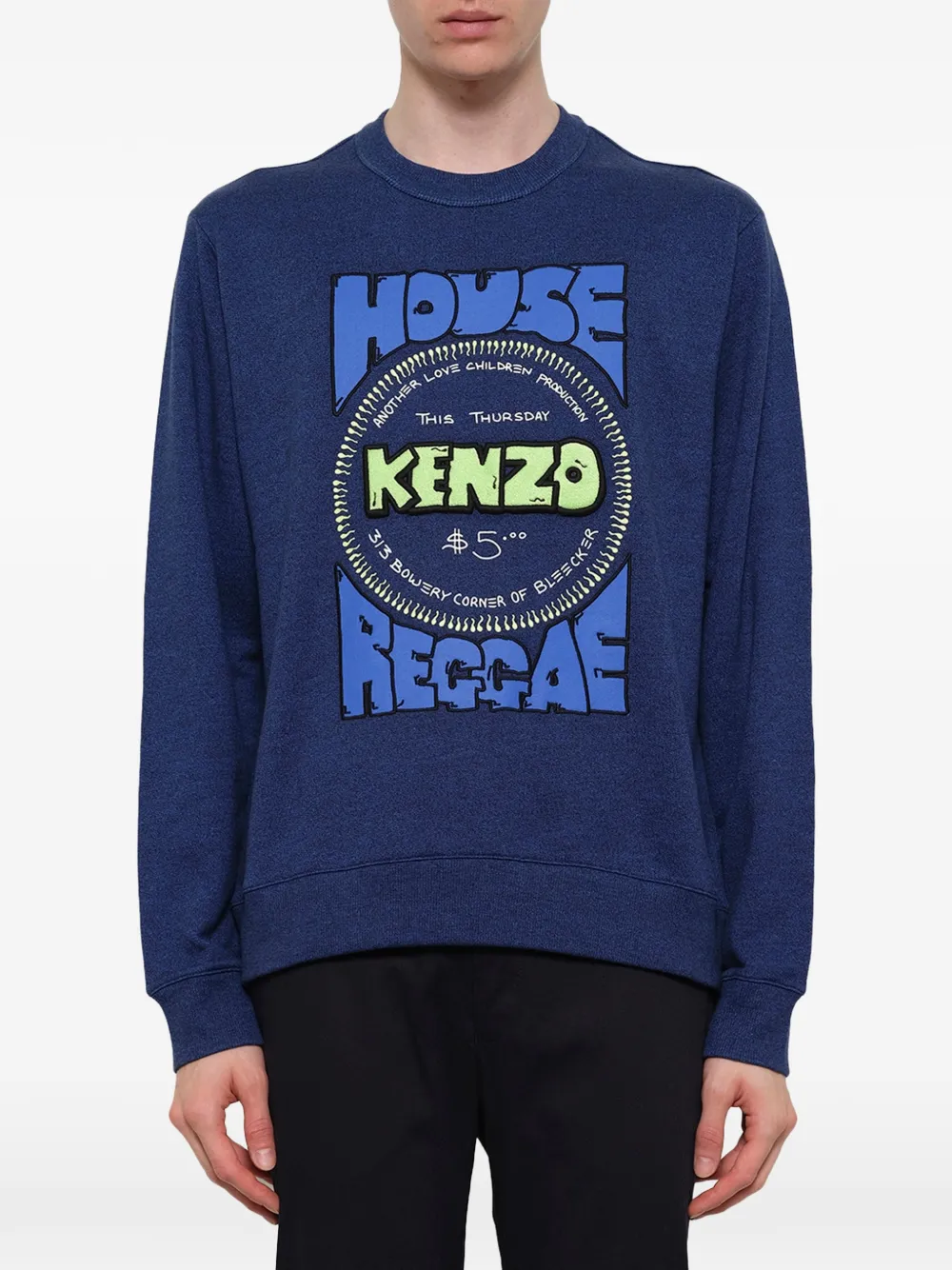 Kenzo logo-print sweatshirt - Blu