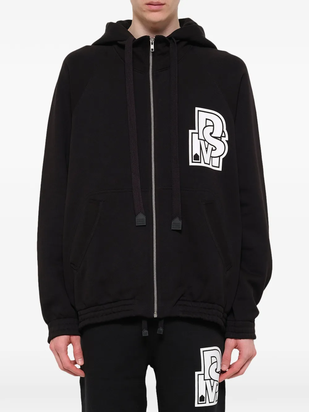 Dover Street Market Hoodie met logoprint en trekkoord Zwart