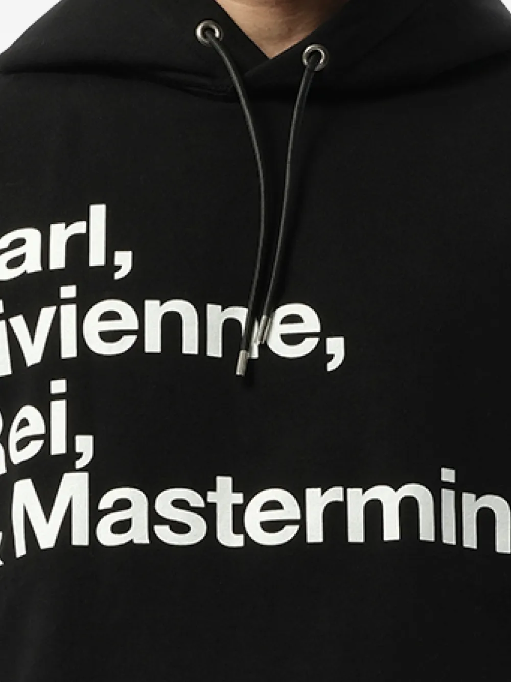 Mastermind Japan Hoodie met trekkoord en letterprint Zwart