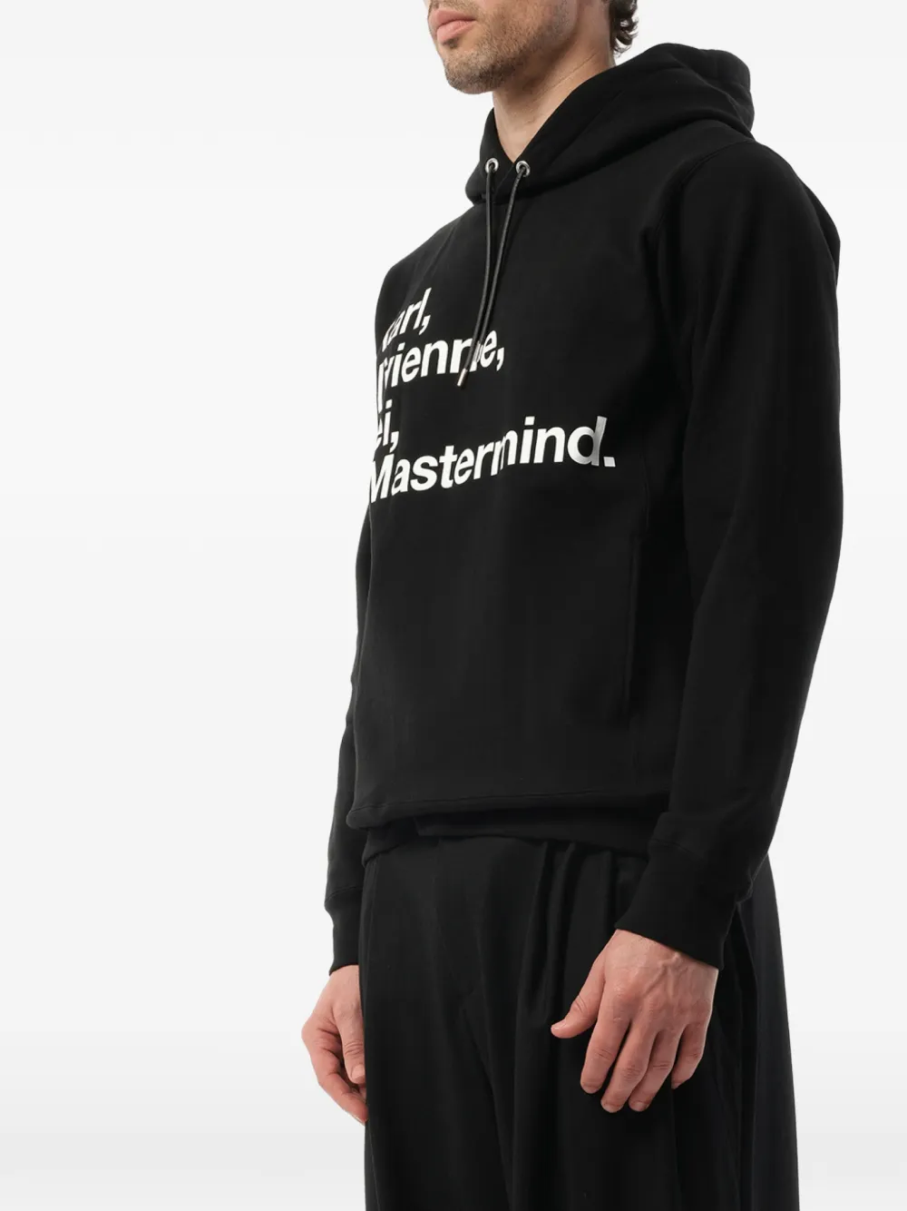 Mastermind Japan Hoodie met trekkoord en letterprint Zwart