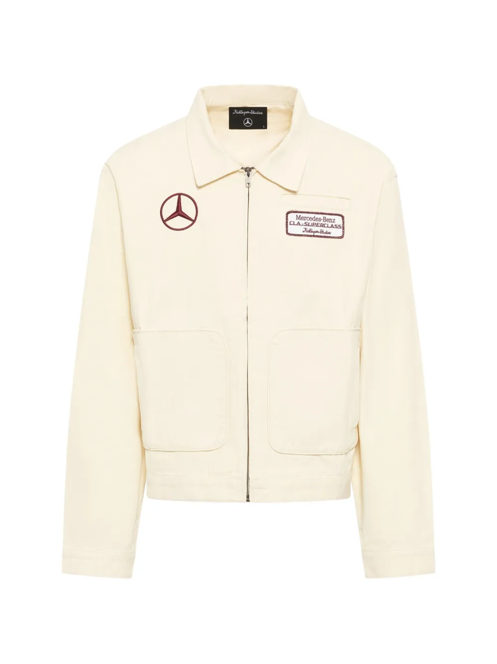 KidSuper x Mercedes Benz logo-patch lightweight jacket - Toni neutri