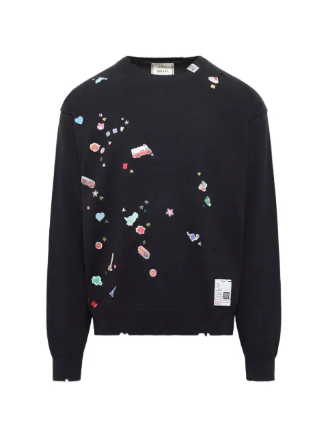 Maison MIHARA YASUHIRO Kids Sticker distressed sweatshirt