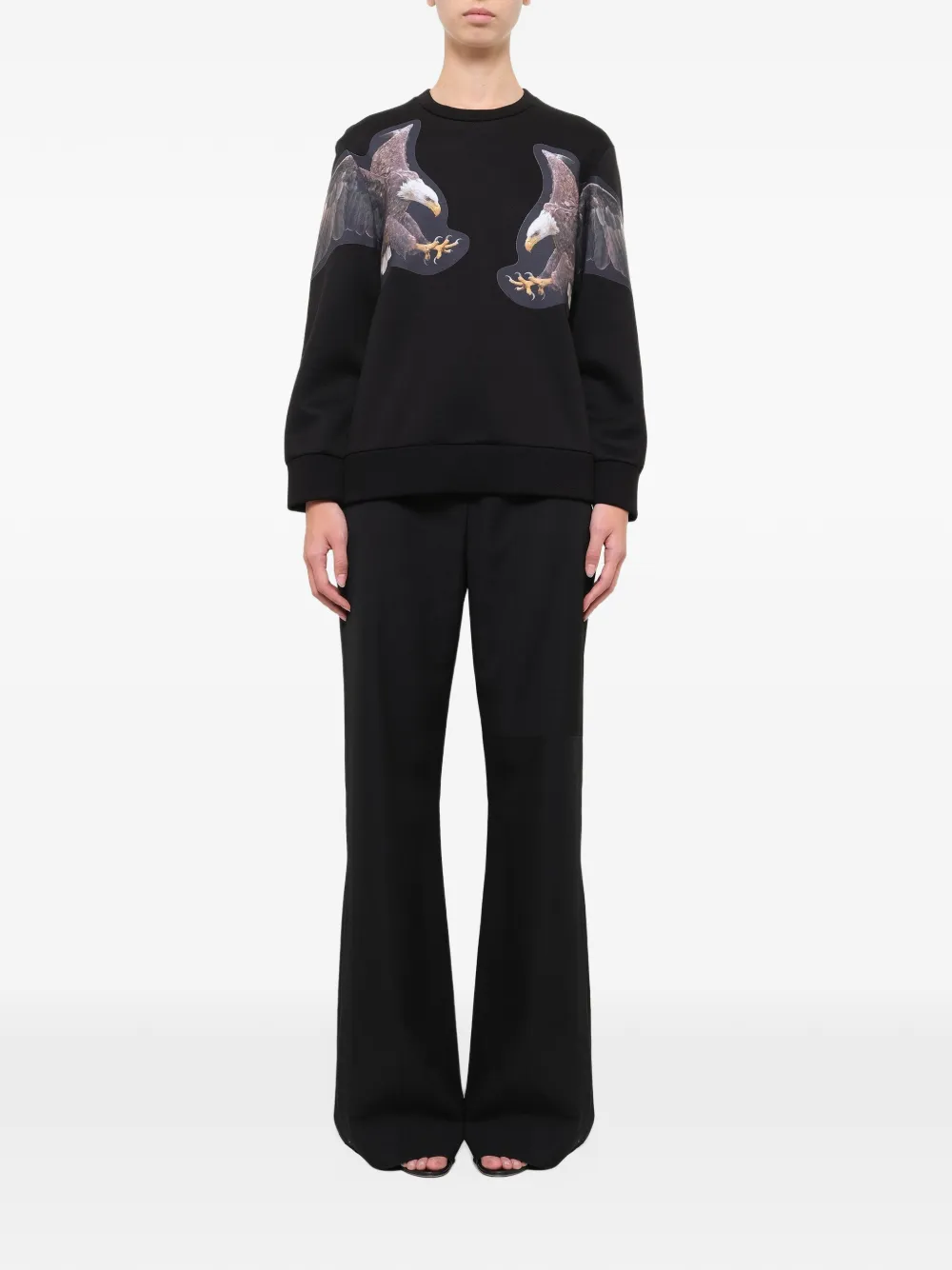 Neil Barrett eagle-print sweatshirt Zwart
