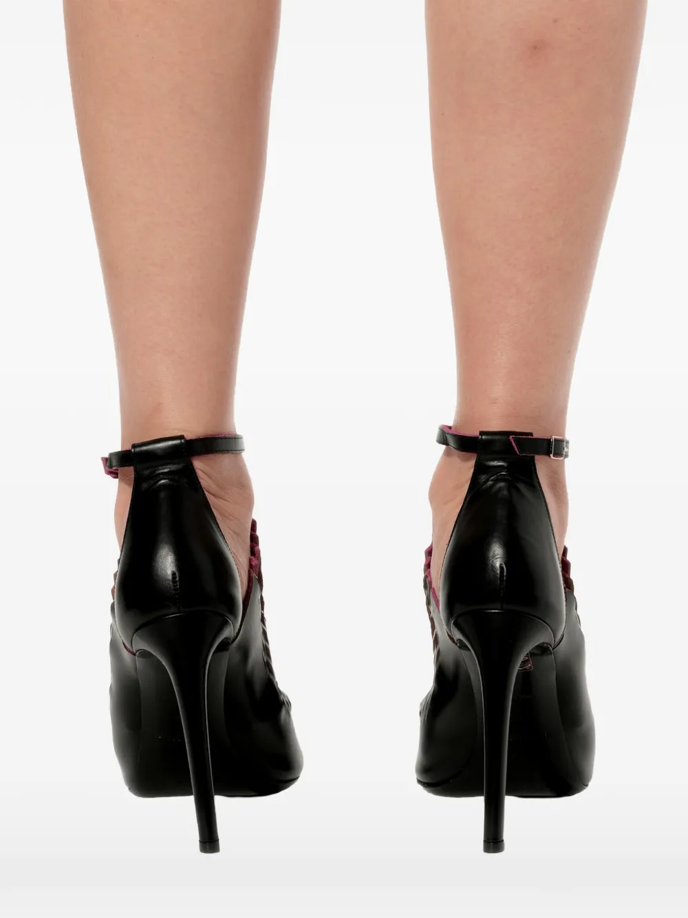 Balenciaga leather sandals Zwart