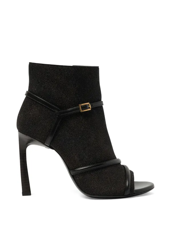 Lanvin Buckle-strap Open-toe Sandals in Black