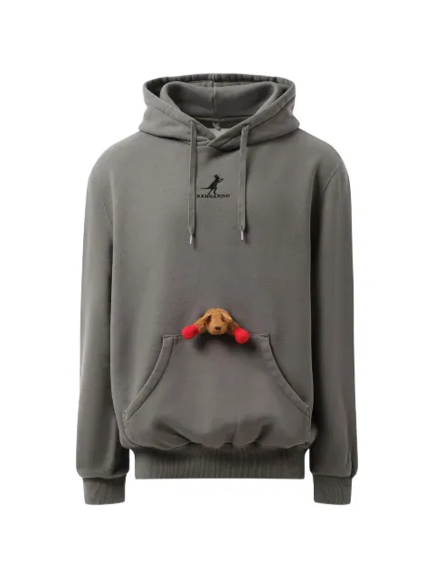Doublet x Marais embroidered kangaroo-plush hoodie
