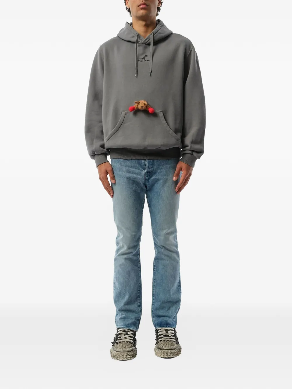 Doublet x Marais hoodie met borduurwerk Grijs