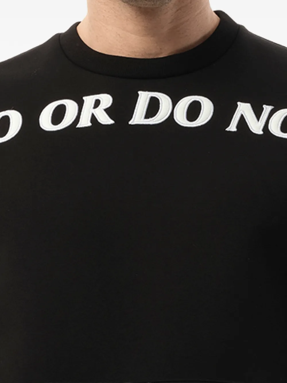 Neil Barrett Hoodie met slogan-print Zwart