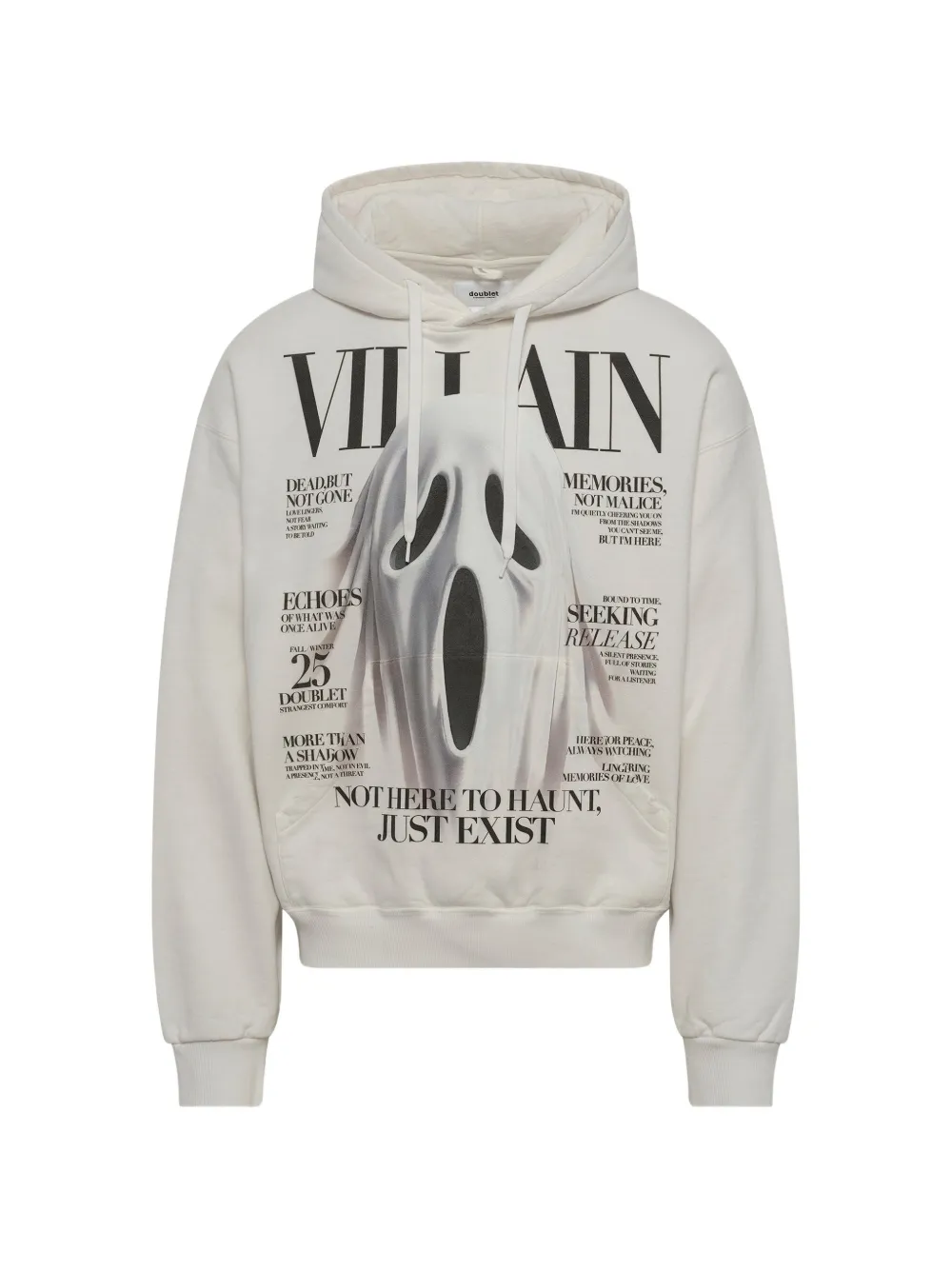 Doublet Villain Cover print hoodie - Bianco