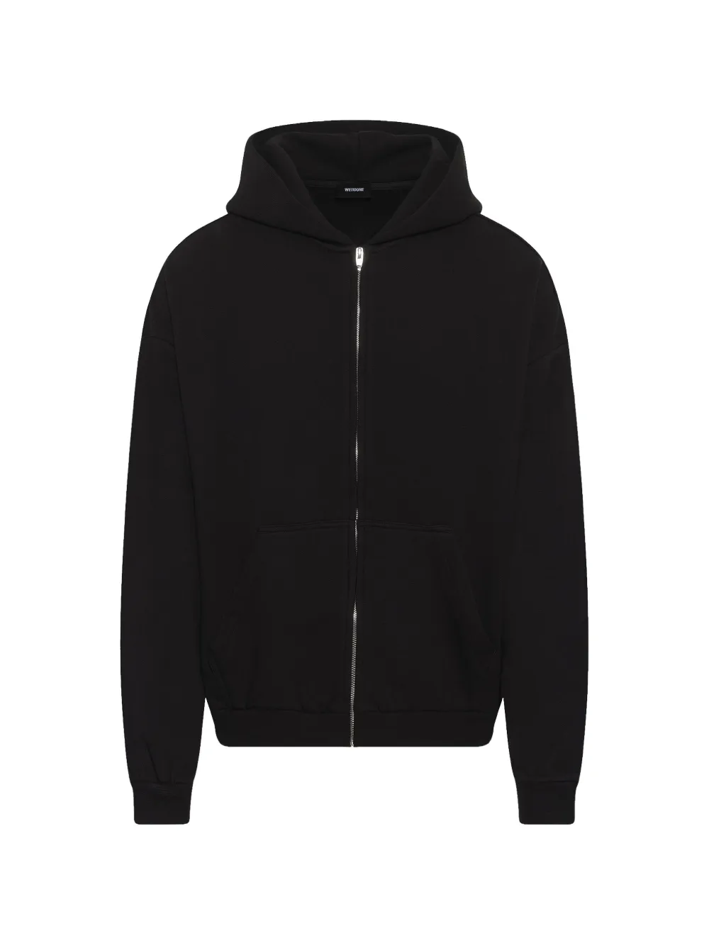 We11done logo zip-up hoodie - Black