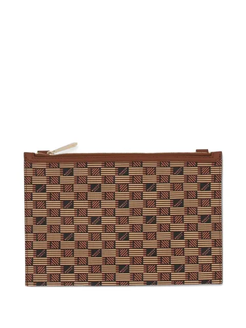 Moreau monogram-pattern grained-leather wallet