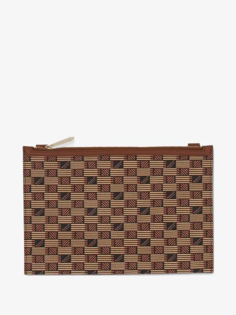 Moreau monogram-pattern grained-leather wallet