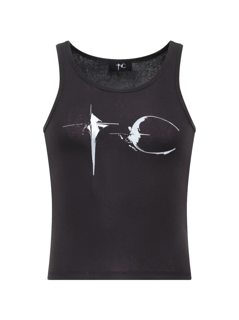 THUG CLUB logo-emblem tank top - Nero