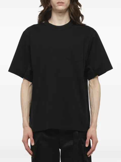 sacai Suiting panelled jersey T-shirt