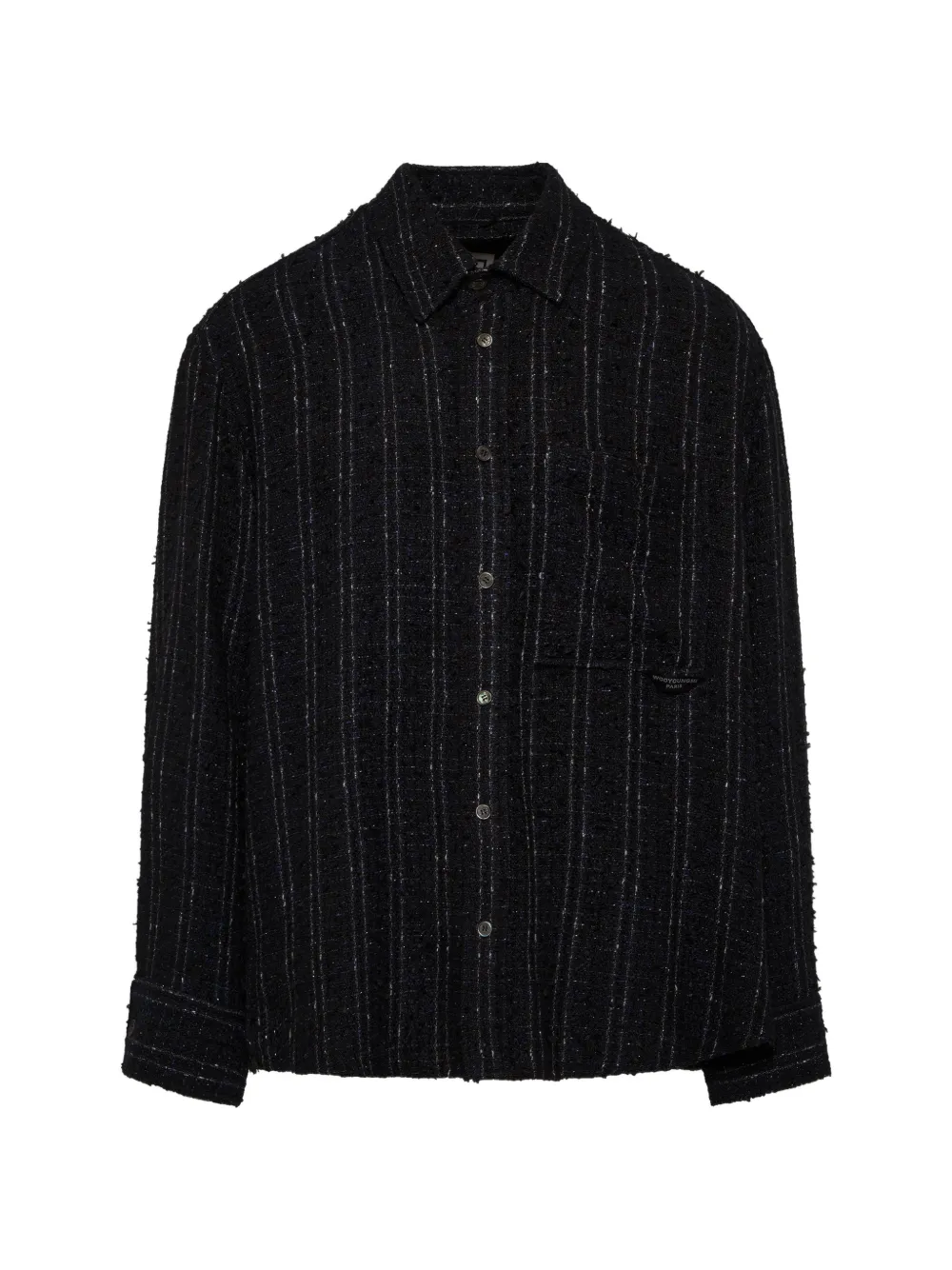 Wooyoungmi tweed button-up shirt - Blue