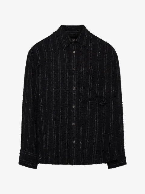 Wooyoungmi tweed button-up shirt