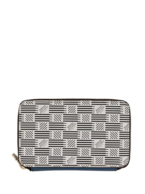 Moreau signature-motif zip-around wallet