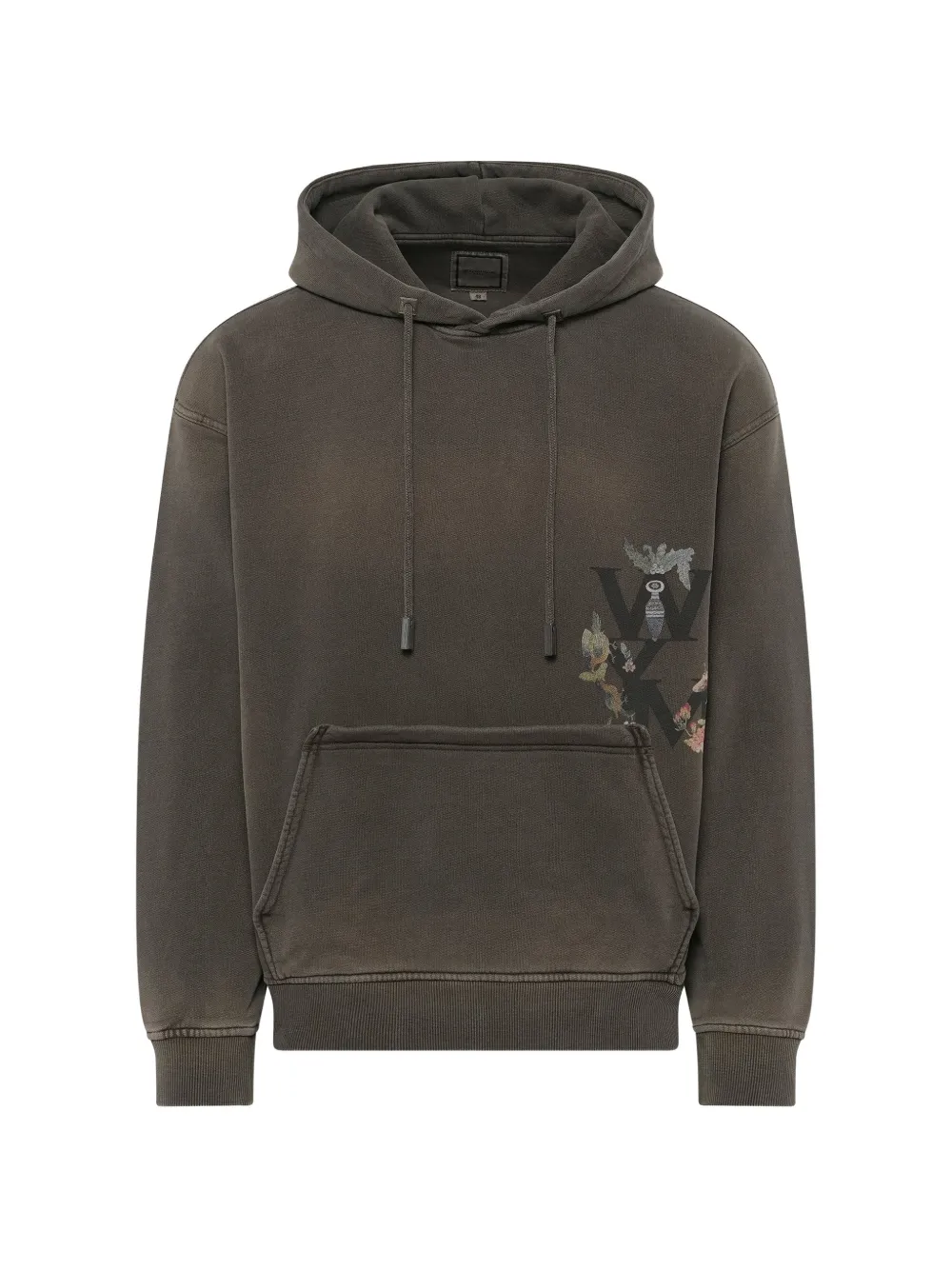 Wooyoungmi print-detail hoodie - Marrone