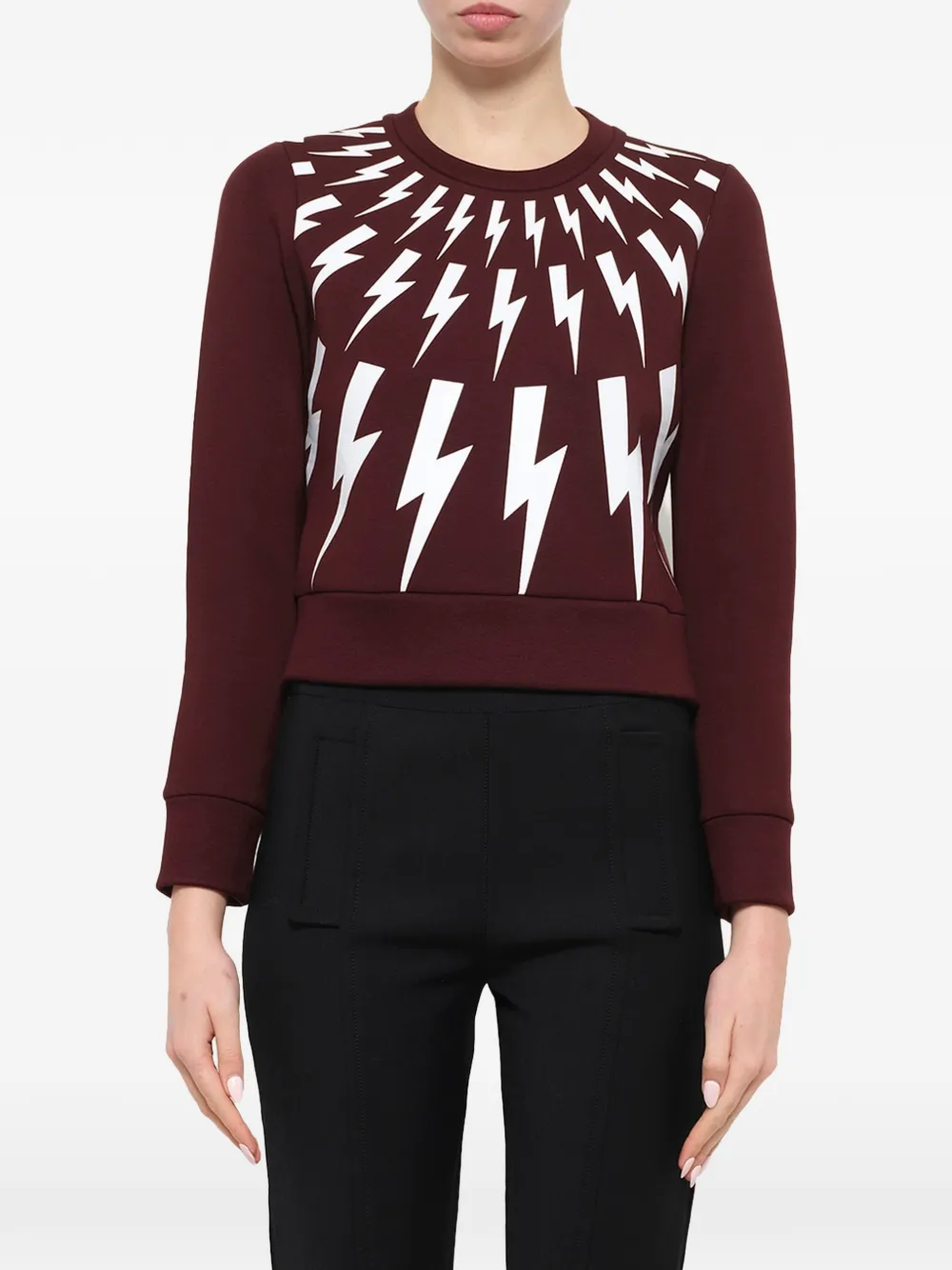 Neil Barrett thunderbolt-print sweatshirt - Rosso