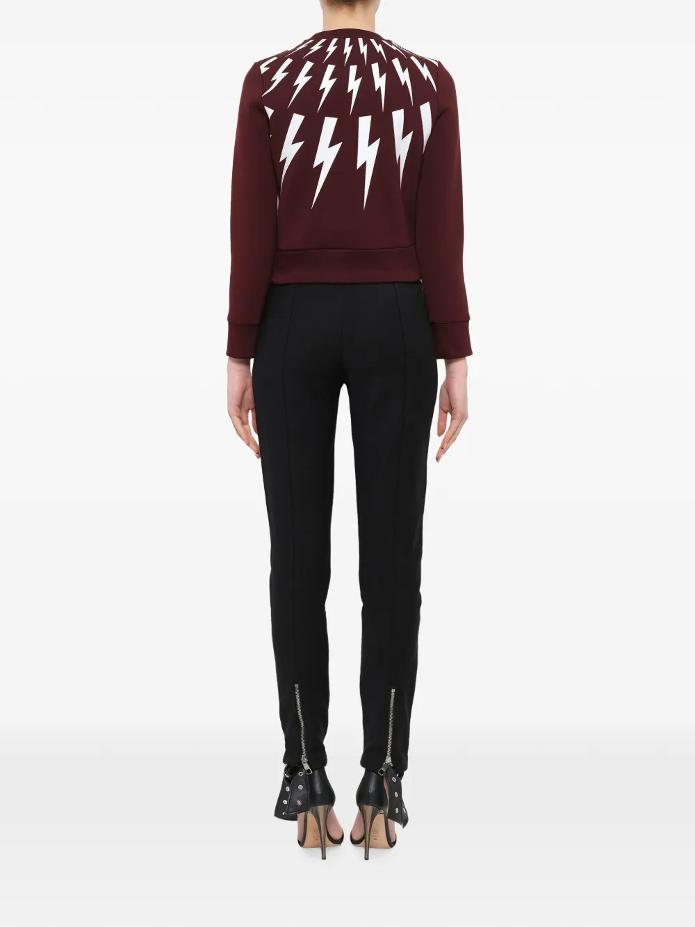 Neil Barrett Fair Isle Thunderbolt sweater Rood