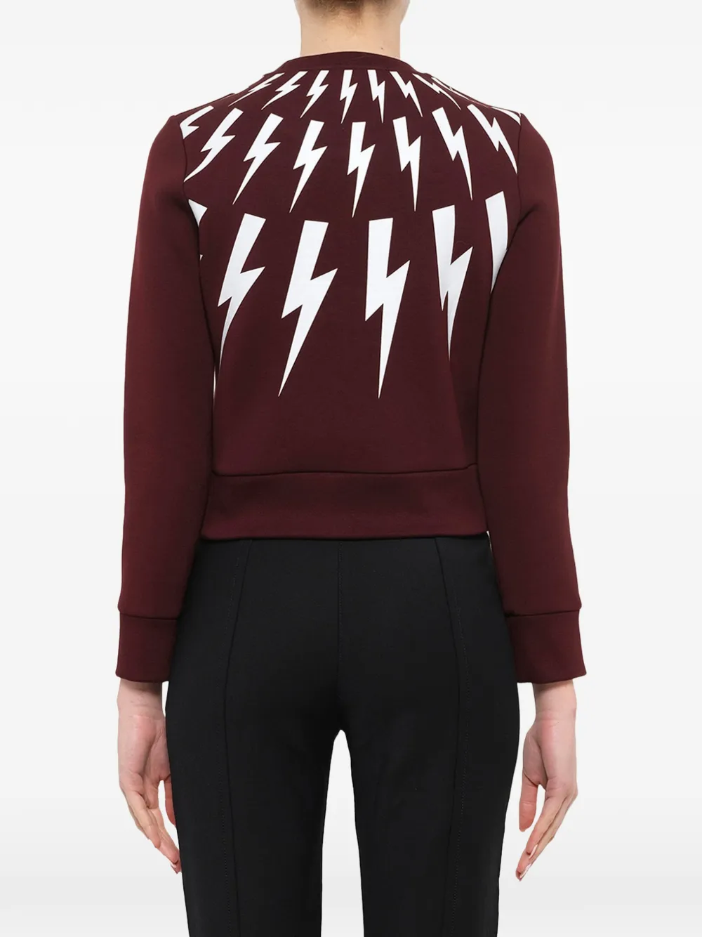 Neil Barrett Fair Isle Thunderbolt sweater Rood