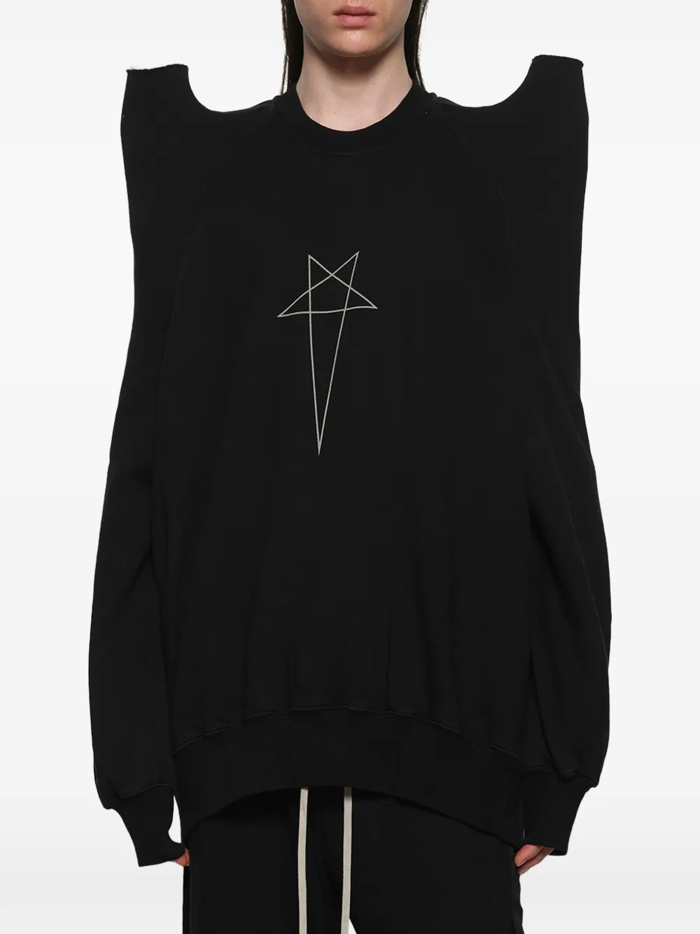 Rick Owens DRKSHDW Pentagram Tec trui Zwart