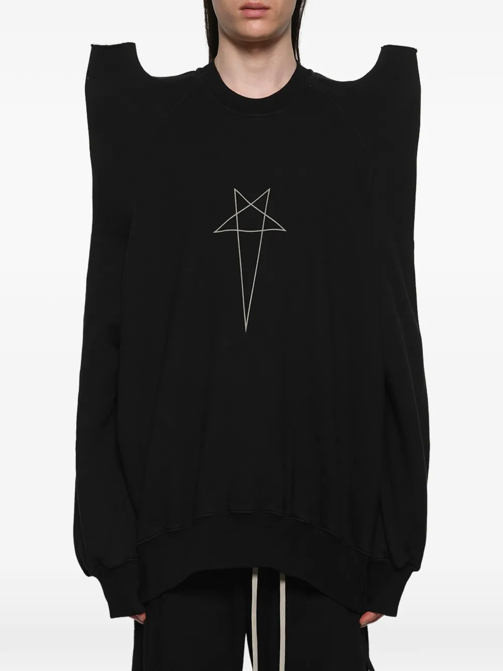 Rick Owens DRKSHDW Pentagram Tec trui Zwart