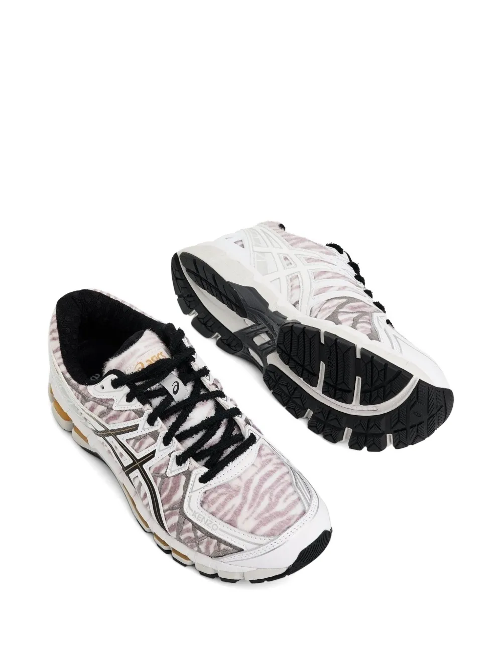 Kenzo x Asics Gel-Kayano 20 tiger-pattern sneakers Wit