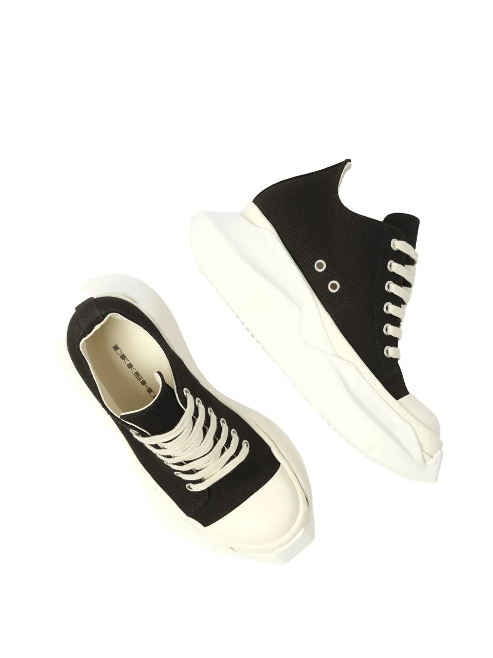 Rick Owens DRKSHDW Abstract denim sneakers Zwart