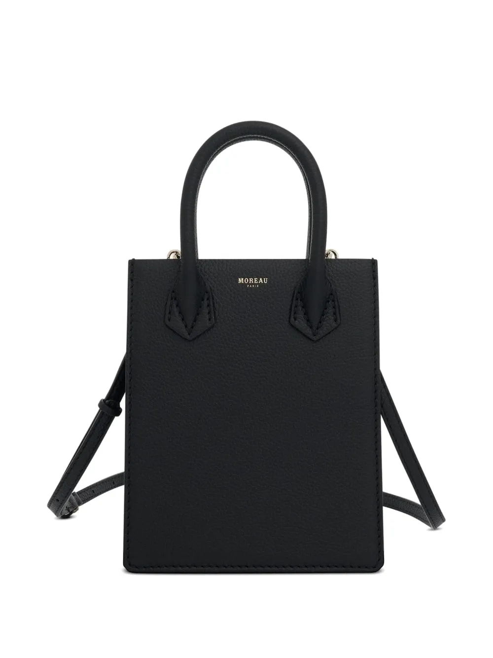 Moreau XS Suite leather tote bag - Nero