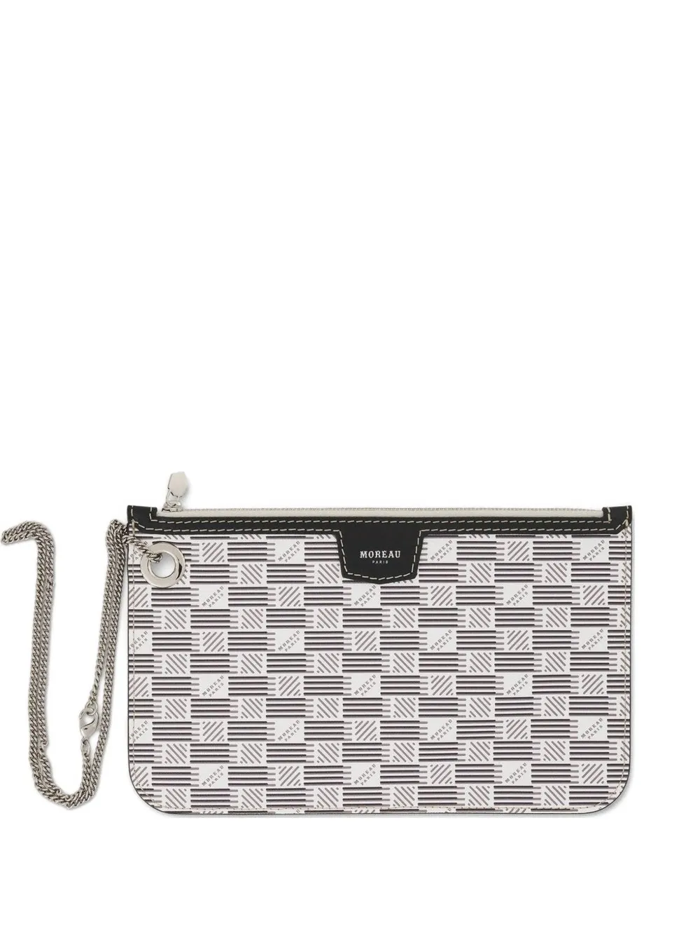 Moreau Saint Marina monogram-pattern pouch - Bianco